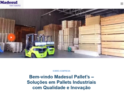 Site institucional desenvolvido para Madesul Pallets em Limeira SP